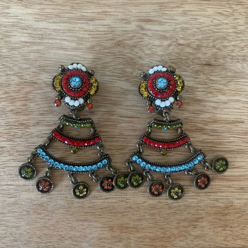 Vintage Art Deco clip on earrings